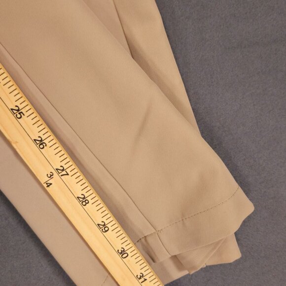 Izod Mens 32 Performance Golf Khaki Straight Leg Pants Tan Preppy Country Club - Picture 8 of 9